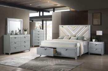 Veronica Bedroom 224721 in Light Silver by Coaster w/Options [CRBS-224721 Veronica]