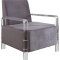 Liam 503 Accent Chair in Grey Velvet Fabric