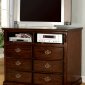 CM7571 Tuscan TV Stand in Glossy Dark Pine