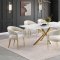 Venera Dining Table 150541 in White & Gold by Coaster w/Options