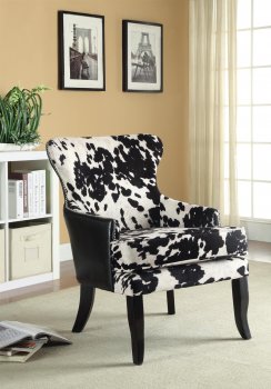 902169 Accent Chair Set of 2 in Black & White Fabric by Coaster [CRAC-902169]