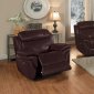 Spruce Motion Sofa 8399 in Brown Leather by Homelegance