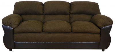 Java Fabric and Vinyl Modern Loveseat & Sofa Set w/Options