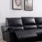 S275 Power Motion Sectional Sofa in Black Leather Beverly Hills