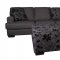 Alessandro Sectional Sofa - Dark Charcoal Fabric - Beverly Hills