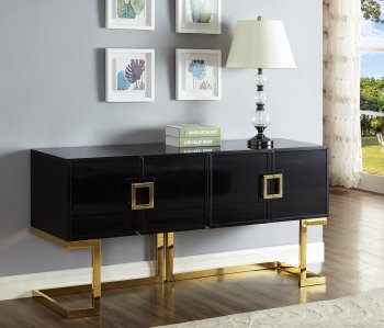 Beth Buffet / Console Table 305 in Black by Meridian [MRBU-305 Beth]