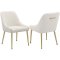 Ambrose Dining Table 107600 White & Gold by Coaster w/Options