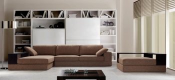 0739 Anthem Sectional Sofa & Chair in Brown Fabric by VIG [VGSS-0739 Anthem Brown]