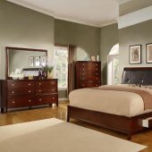 B297 Bedroom in Cherry Finish w/Options