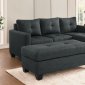 Phelps Sectional Sofa & Ottoman 9789DG - Dark Gray - Homelegance