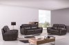 S210 Sofa in Black Leather by Beverly Hills w/Options