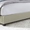 100-BR Upholstered Sleigh Bed in Natural Linen Fabric by Liberty