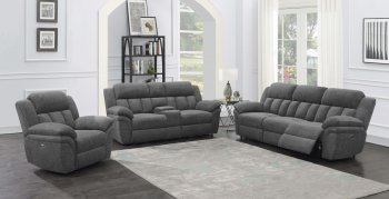 Bahrain Power Motion Sofa 609541P Charcoal by Coaster w/Options [CRS-609541P Bahrain]