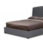 Ipswich Platform Bed Dark Gray Linen Fabric -Wholesale Interiors