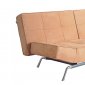 Beige Fabric or Black, White or Red Leatherette Sleeper Sofa