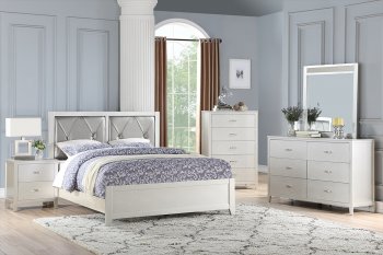 F9426Q 5Pc Bedroom Set in Silver by Poundex w/Options [PXBS-F9426Q Silver]