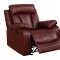 U97601 Motion Sofa in Burgundy PU by Global w/Options