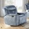 Mariana Motion Sofa 55035 in Silver Blue by Acme w/Options