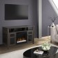 Xavier Electric Fireplace Media Console by Dimplex w/Crystals