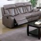 Modesto Motion Sofa in Grey Bonded Leather by Chintaly w/Options