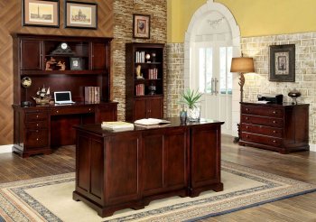 Desmont Office Desk CM-DK6207 in Cherry w/Options [FAOD-CM-DK6207-Desmont]