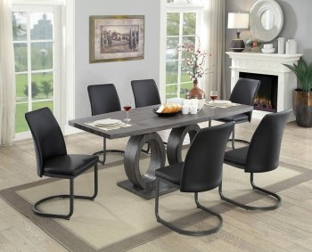 Saskia Dining Table CM3918T in Gray w/Options [FADS-CM3918T-Saskia]