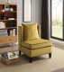 Ozella Accent Chair 59570 2Pc Set in Yellow Velvet by Acme