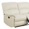 U99270-WH Motion Sofa in White PU by Global w/Options