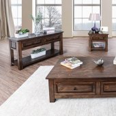 Annabel Coffee Table & 2 End Table Set CM4613 in Walnut w/Opt