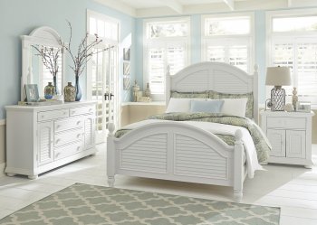 Summer House I Bedroom 5Pc Set 607-BR-QPS in Oyster White [LFBS-607-BR-QPS Summer House I]