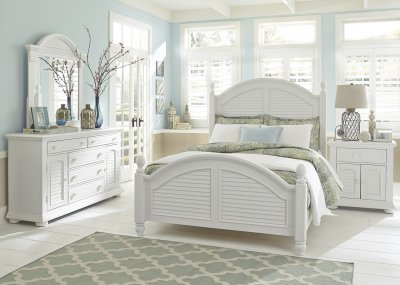 Summer House I Bedroom 5Pc Set 607-BR-QPS in Oyster White