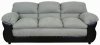 Light Grey Fabric and Bicast Modern Loveseat & Sofa Set w/Option