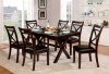 Jolie 7Pc Dining Set CM3163T in Dark Cherry