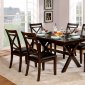 Jolie 7Pc Dining Set CM3163T in Dark Cherry