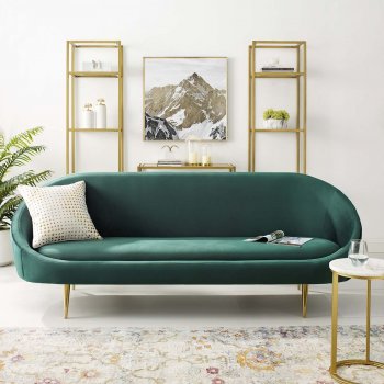 Sublime Sofa in Green Velvet Fabric by Modway [MWS-3349 Sublime Green]