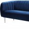 Willow Sofa 687 in Navy Velvet Fabric by Meridian w/Options