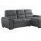 Andes Sectional Sofa Bed 9858GY in Gray Fabric by Homelegance