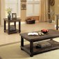 Mara CM4410 Coffee Table & 2 End Tables 3Pc Set in Dark Walnut