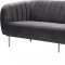 Willow Sofa 687 in Grey Velvet Fabric by Meridian w/Options