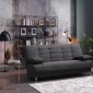 Vegas Rainbow Dark Gray Sofa Bed in Fabric by Mondi