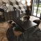 Wave Dining Table in Dark Gray by ESF w/Options