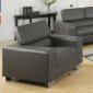 Makri Sofa CM6336GY in Grey Bonded Leather Match