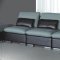 Grey & Chocolate Bonded Leather Modern 8060 Sectional Sofa