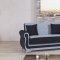 Luxmark Sofa Bed in Gray & Black Fabric by Casamode w/Options