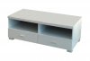 White Finish Modern TV Stand w/Storage Drawers & Shelf