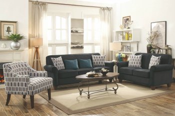 Gideon Sofa & Loveseat Set 506404 in Graphite Fabric by Coaster [CRS-506404 Gideon]