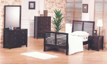 Contemporary Kid's Bedroom with Espresso Finish Details [AMKB-103-9220]