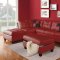 51185 Kiva Sectional Sofa in Red Bonded Leather by Acme