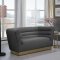 Bellini Sofa 669 in Grey Velvet Fabric by Meridian w/Options