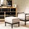 Sybil CM-AC6140 Accent Chair & Ottoman Set in Beige